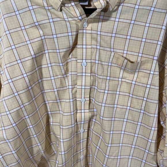 LL Bean Wrinkle Resistant Long Sleeve Button Down Dress Shirt Men's XL Tall - Picture 2 of 4